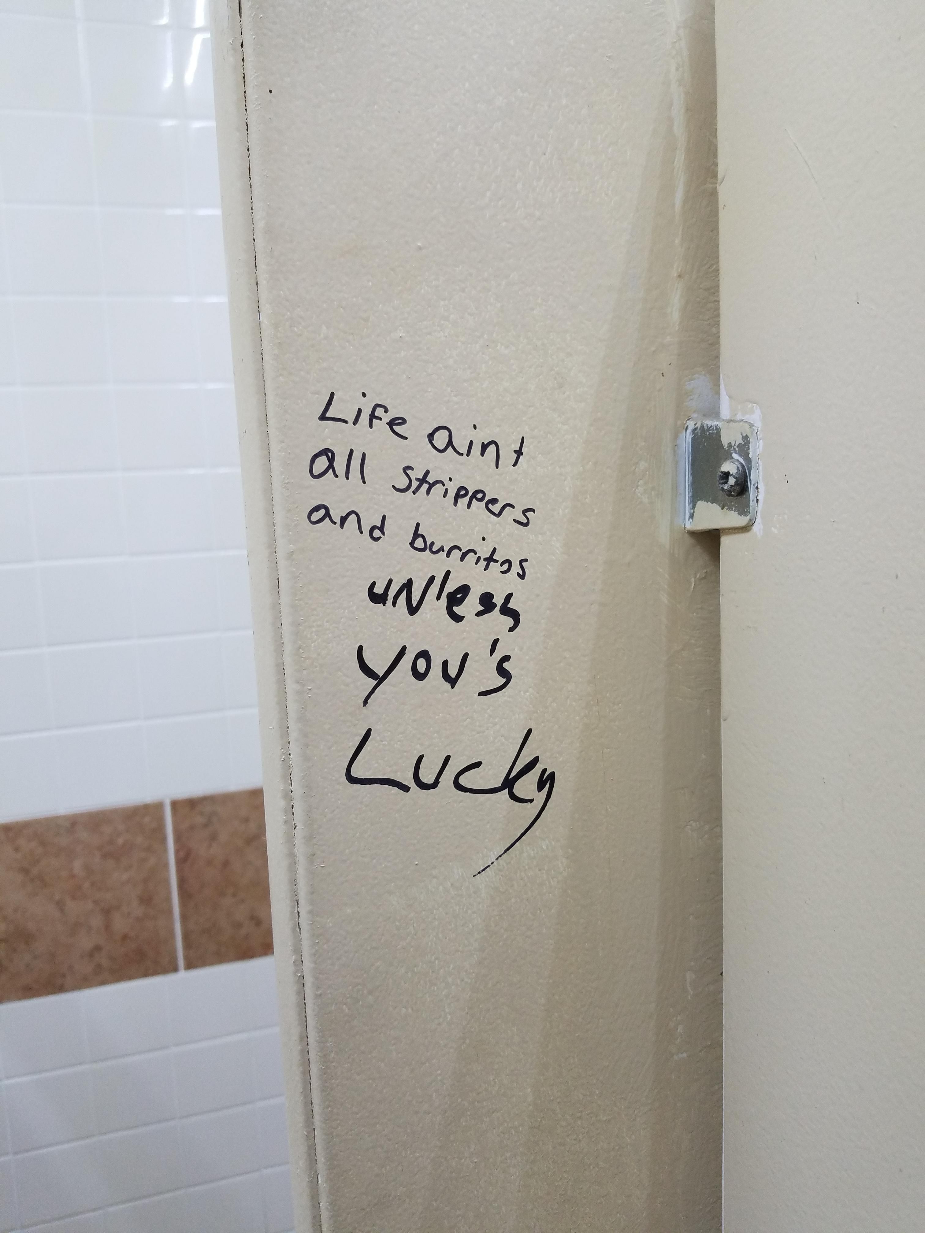 Some bathroom wisdom