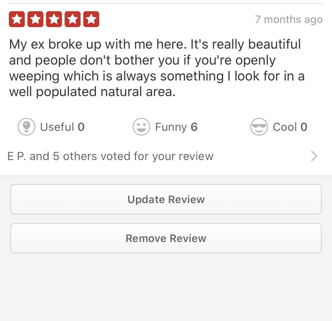 My sister’s yelp review