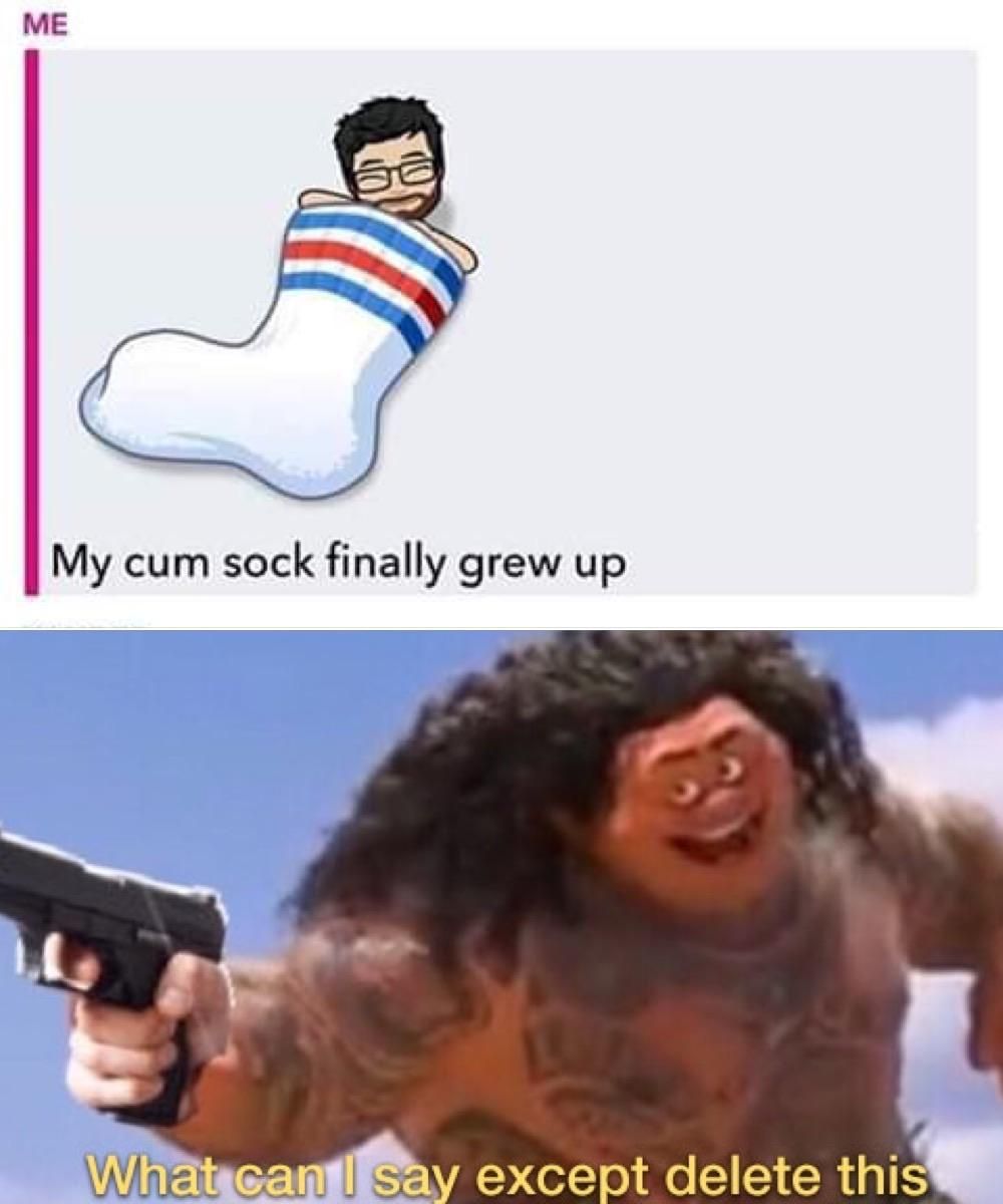 I raised a beautiful Lil cum sock