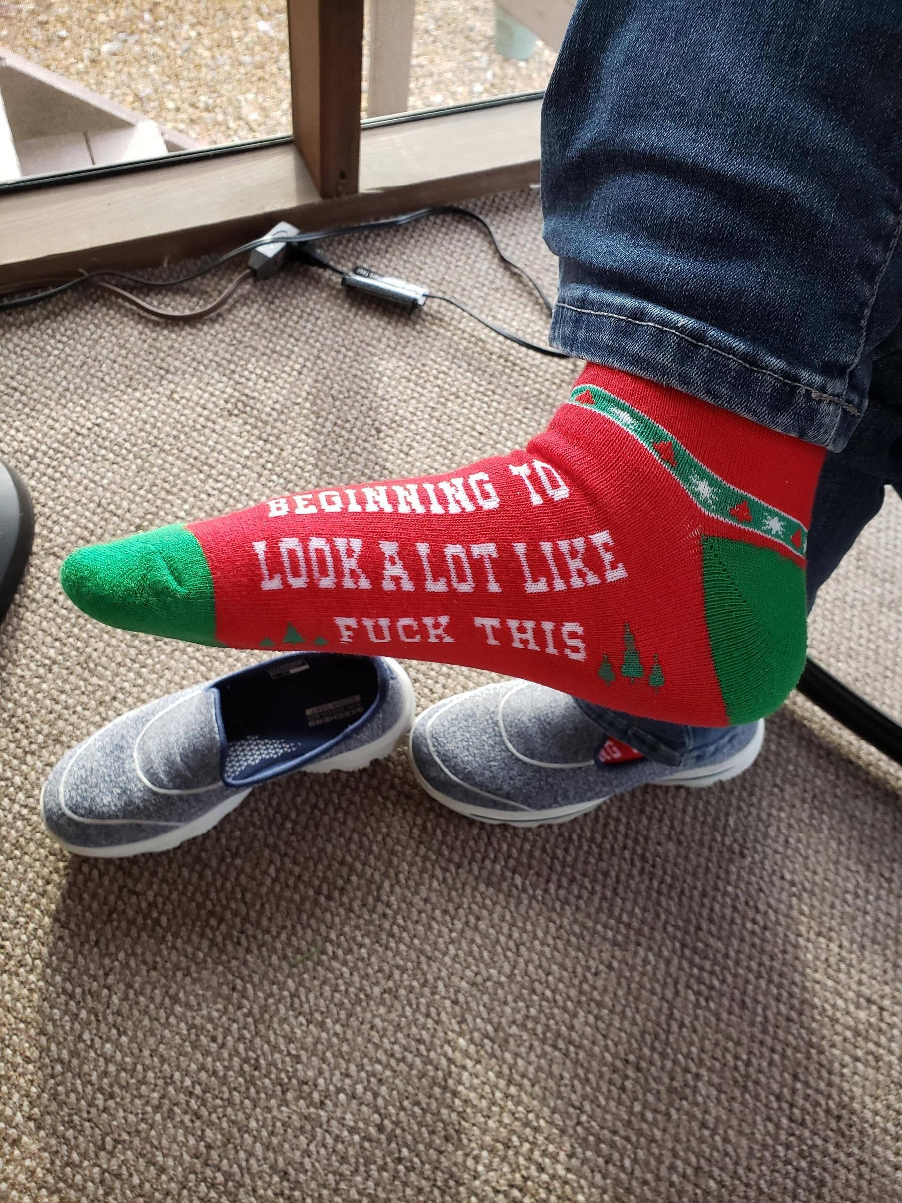 My mom's Christmas socks..