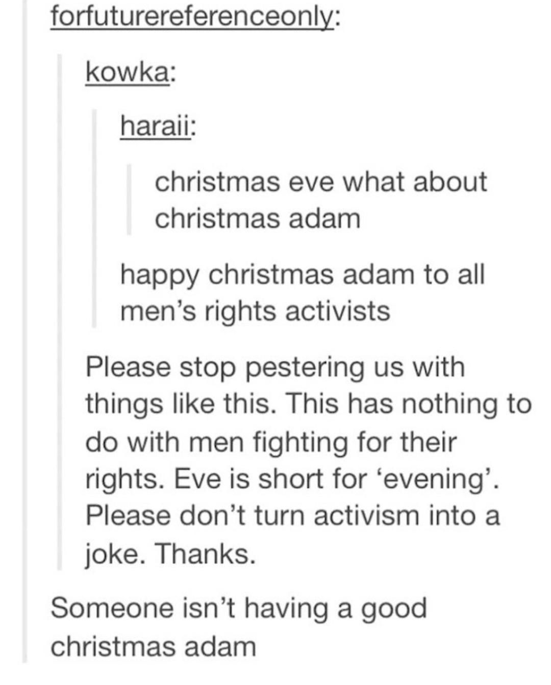 Happy Christmas Adam
