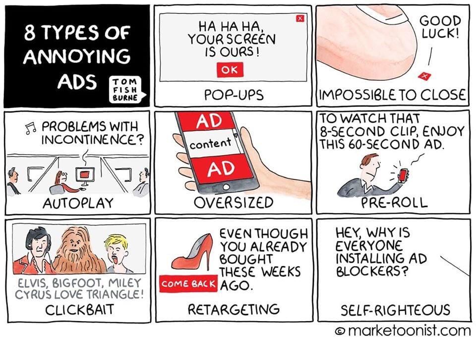 8 types of annoying ads