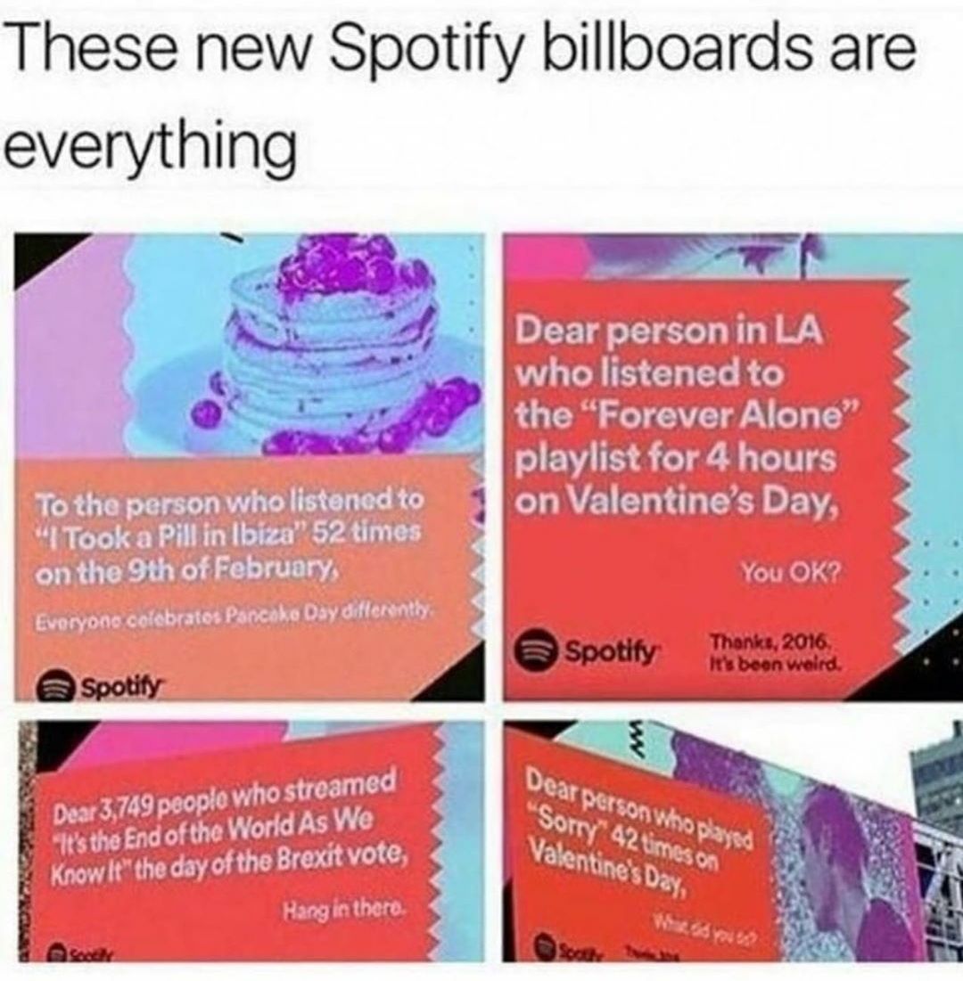 Spotify exposing people out here