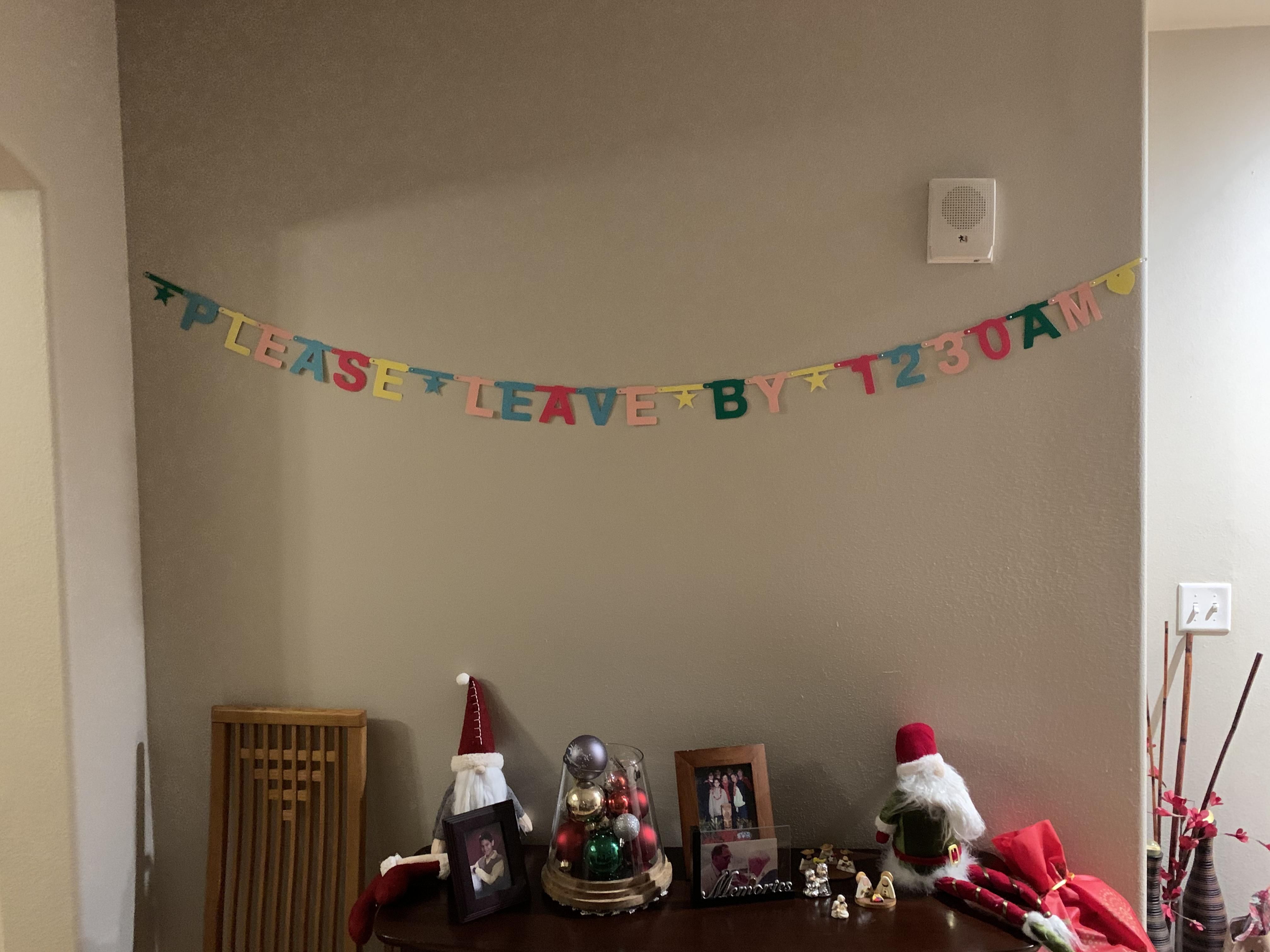Mom asked me to decorate for our NYE party.
