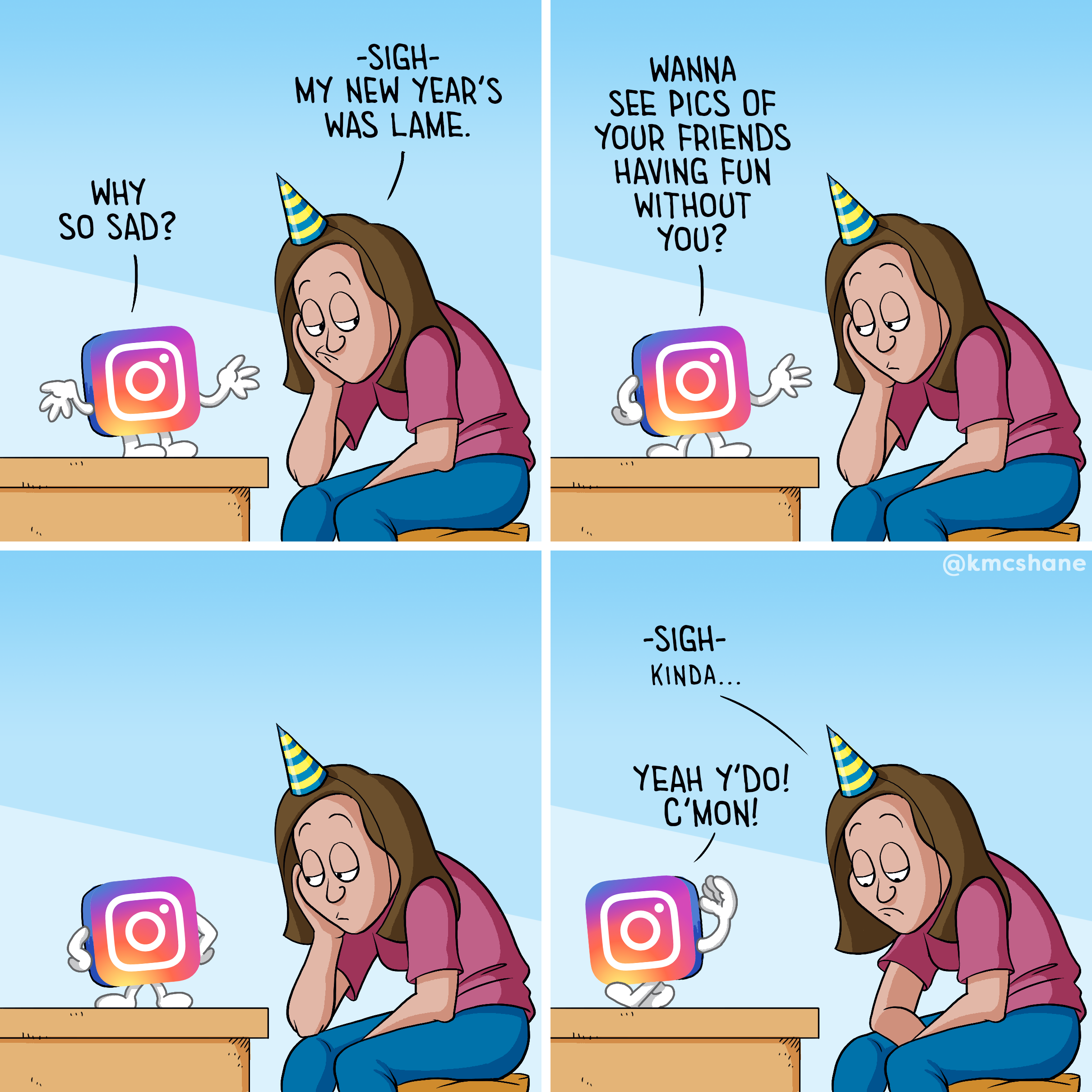 Instagram on New Year's Day