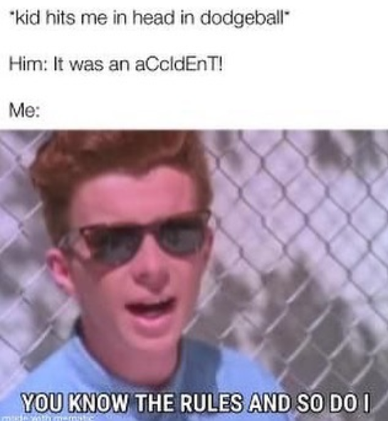 I actually don't know the rules.