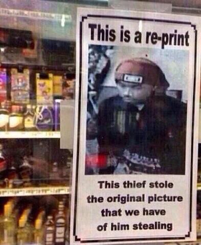 Stealing your own wanted poster