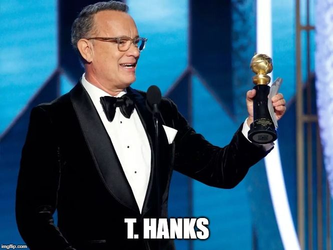 He won a Golden Globe and he said...