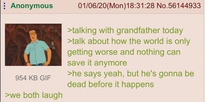 Anon and his grandpa have a chuckle