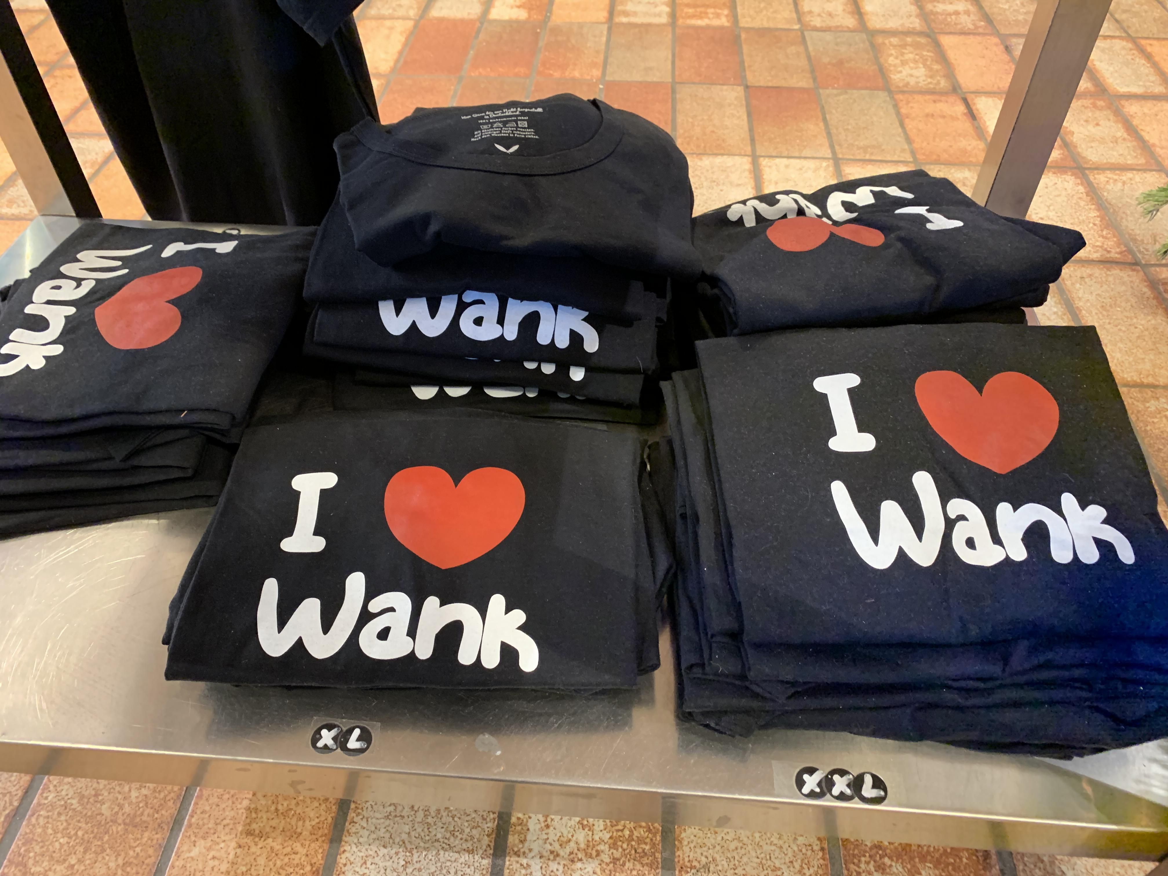 There is a mountain in Germany called Wank. They sell merchandise in the top. Guess it’s kinda popular with English speaking tourists!