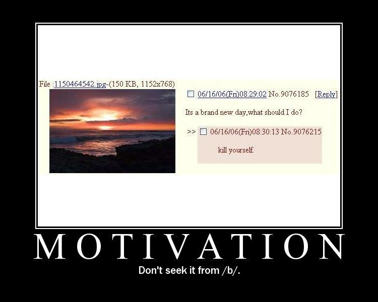 From Today's Meme Archives: "Demotivators" (est. 1998). Further demotivation in comments.