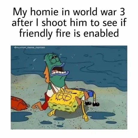 friendly fire is on guys