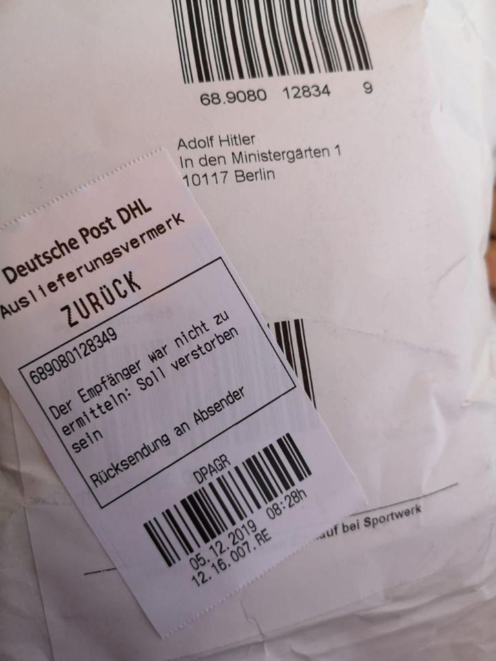 Still just a rumor! (Package couldn't be delivered. Recipient is apparently dead.)