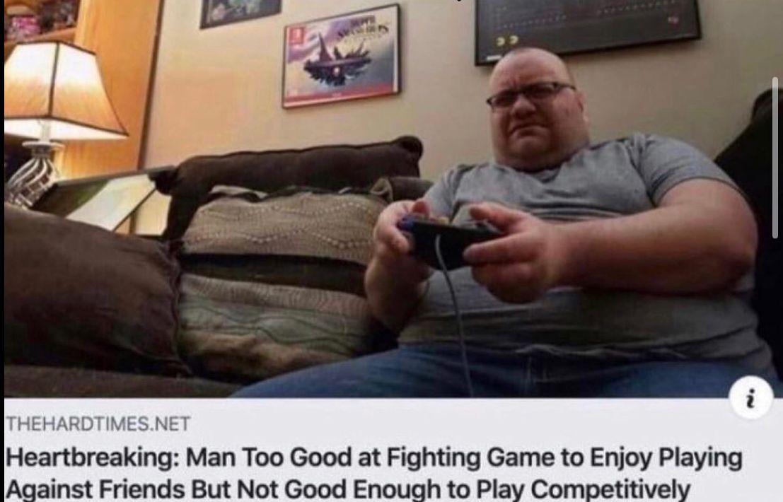 I don't play Smash but still relatable.