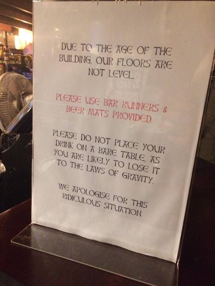 This sign in a pub