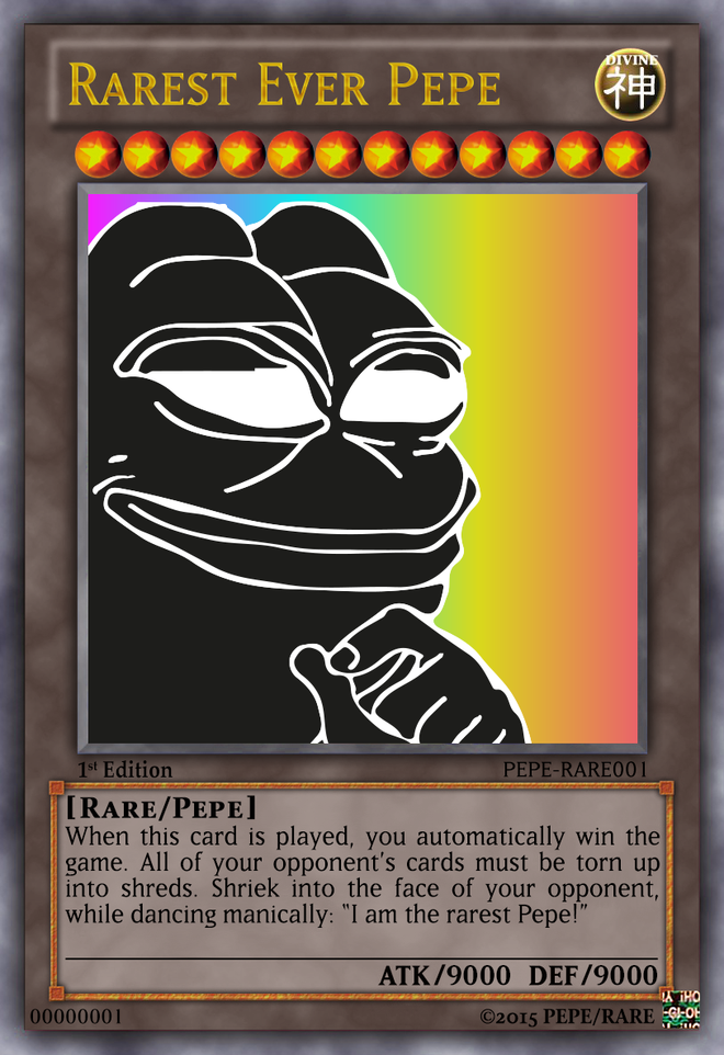 Behold the rarest Pepe of all! save this image to always have a backup plan.