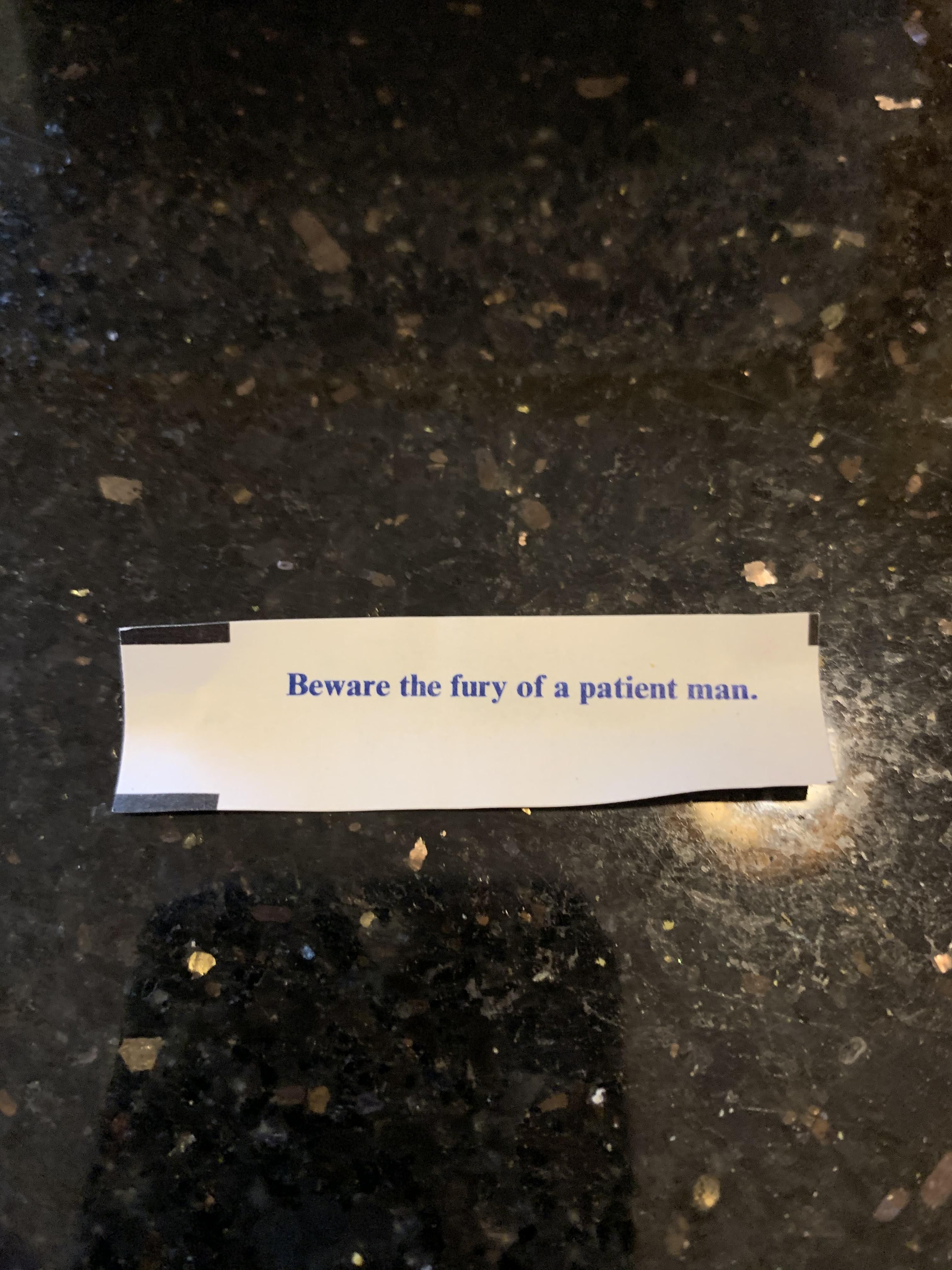 This fortune is haunting.