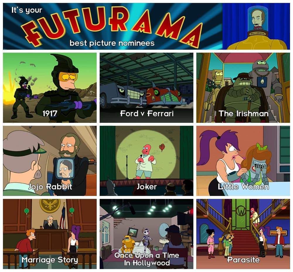 Best picture nominees as told by Futurama