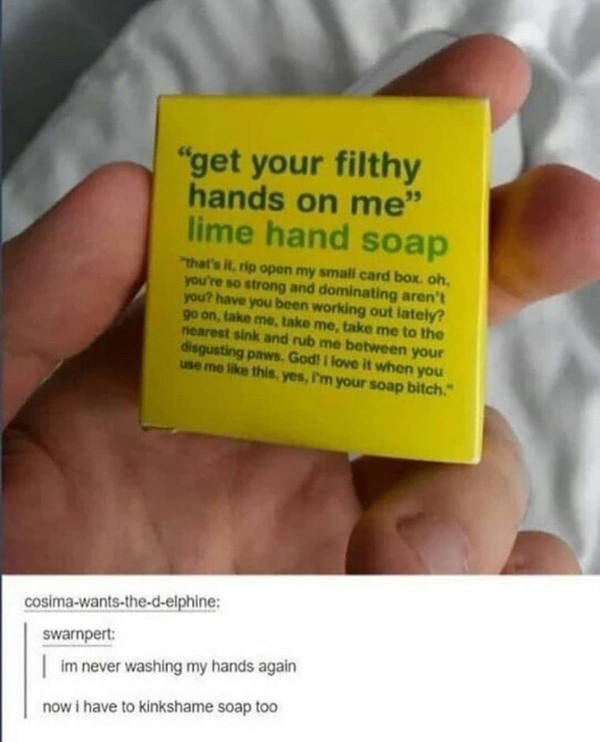 I feel dirty and I can't get clean