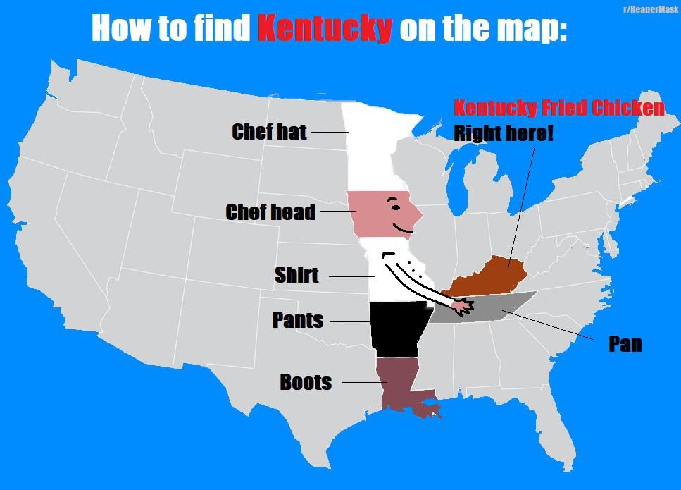 How to find Kentucky on the map!