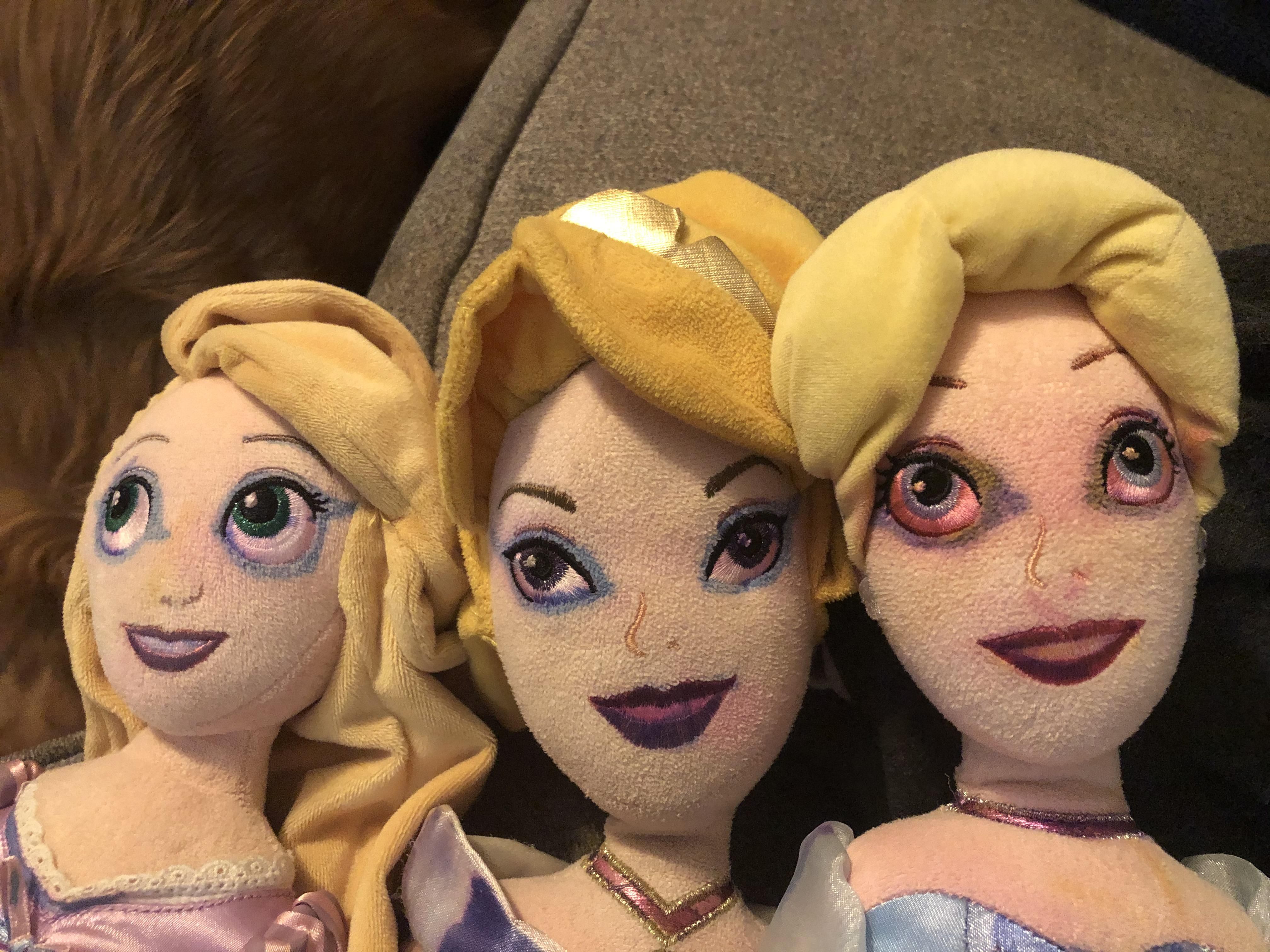 My daughter used markers to put “makeup” on her dolls. I tried to wash them. Cinderella had an especially rough night.