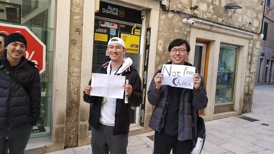 Asian tourists in Croatia.