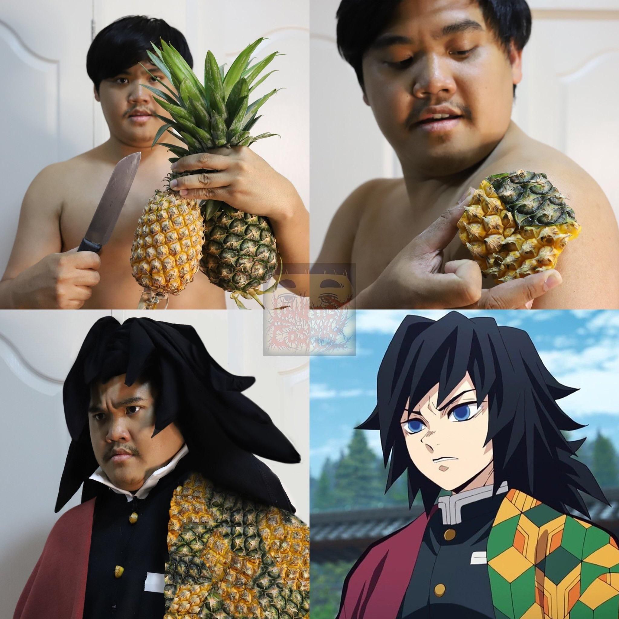 Lonelyman and his pineapple.