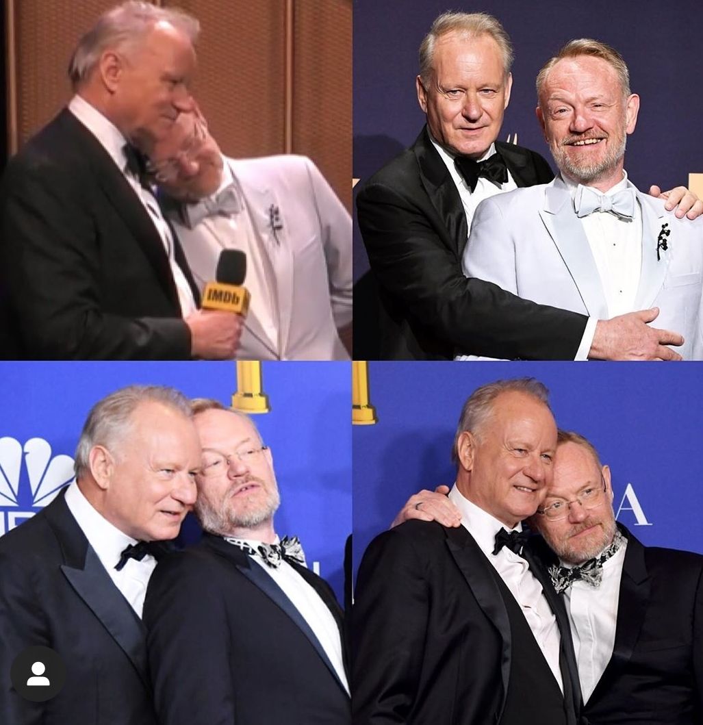 Stellan Skarsgård and Jared Harris look like they've been happily married for 30 years.