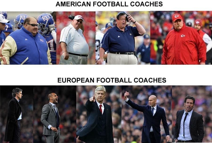 American football coaches vs European football coaches