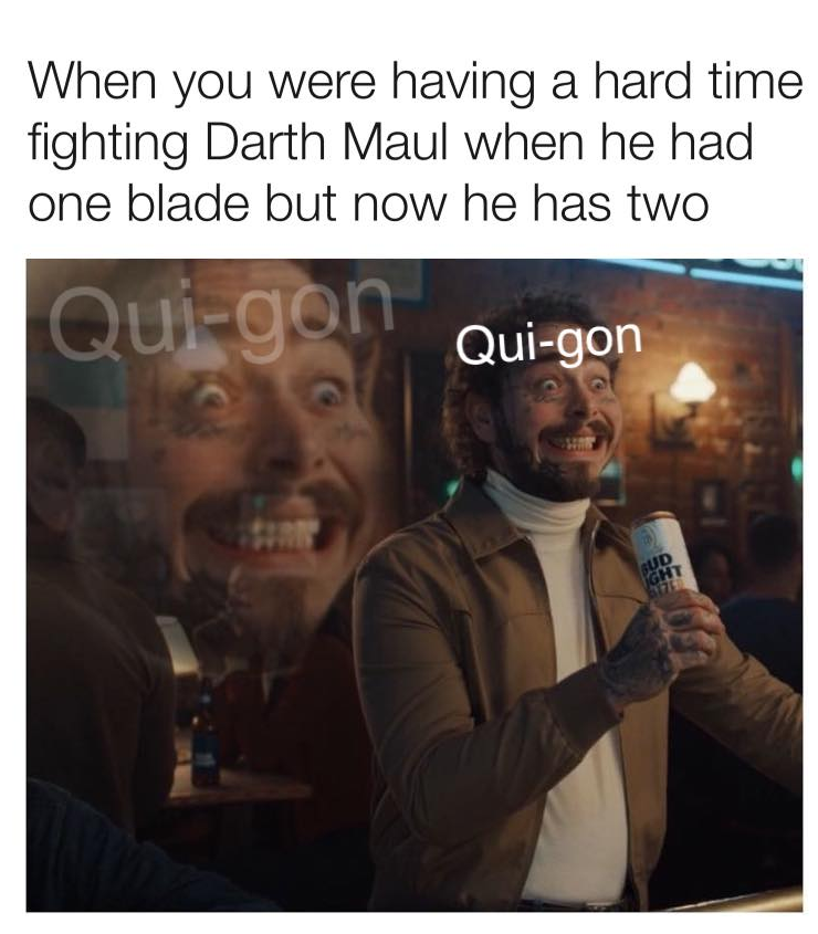 "it's ok, im sure obi-juan can force heal me if anything happens"