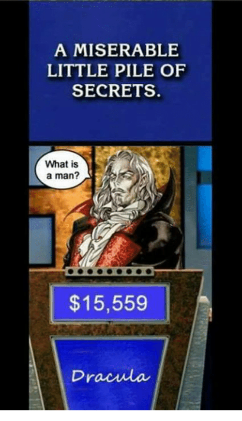 From Today's Meme Archives: "What is a Man" (est. 1997). Spoopy scary stuff in comments