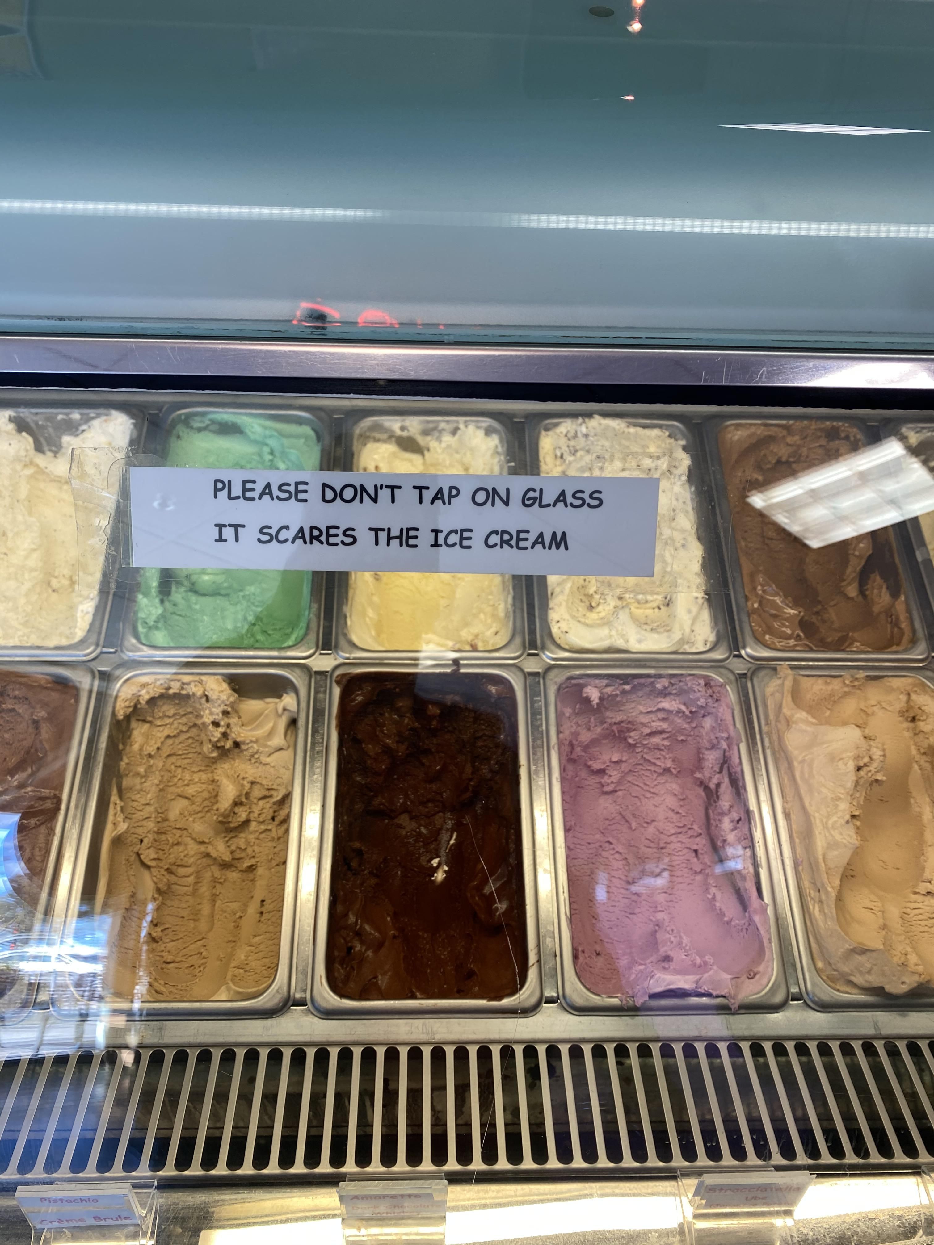 Don’t scare the ice cream