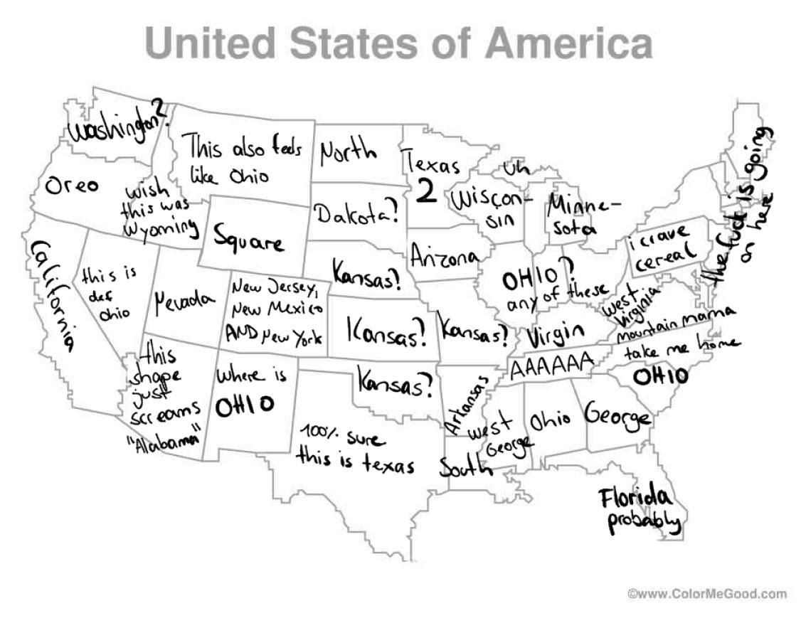 This map is all over Twitter. Apparently some German guy got bored and tried to name all 50 states. This is the end result...