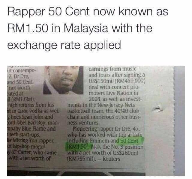 50 Cent gets lost in translation