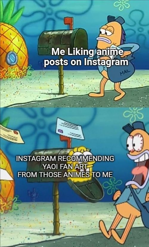 It's my own fault for being a weeb (and also using Insta)