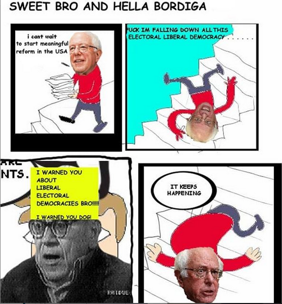 Oh no he fell down.