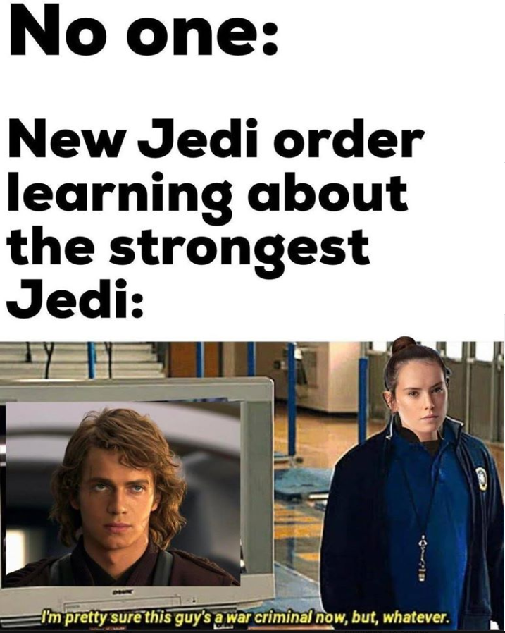 everything can be forgiven, killing younglings is just late term abortion