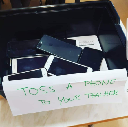 Toss a phone to your teacher