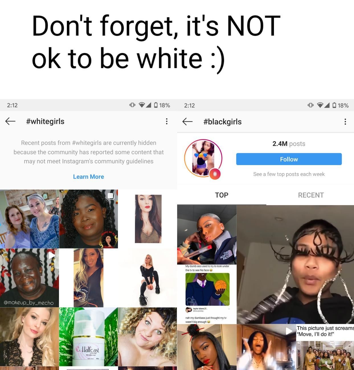White people bad