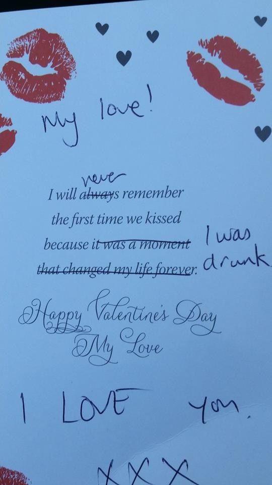 The Valentine's Day card I bought for my husband