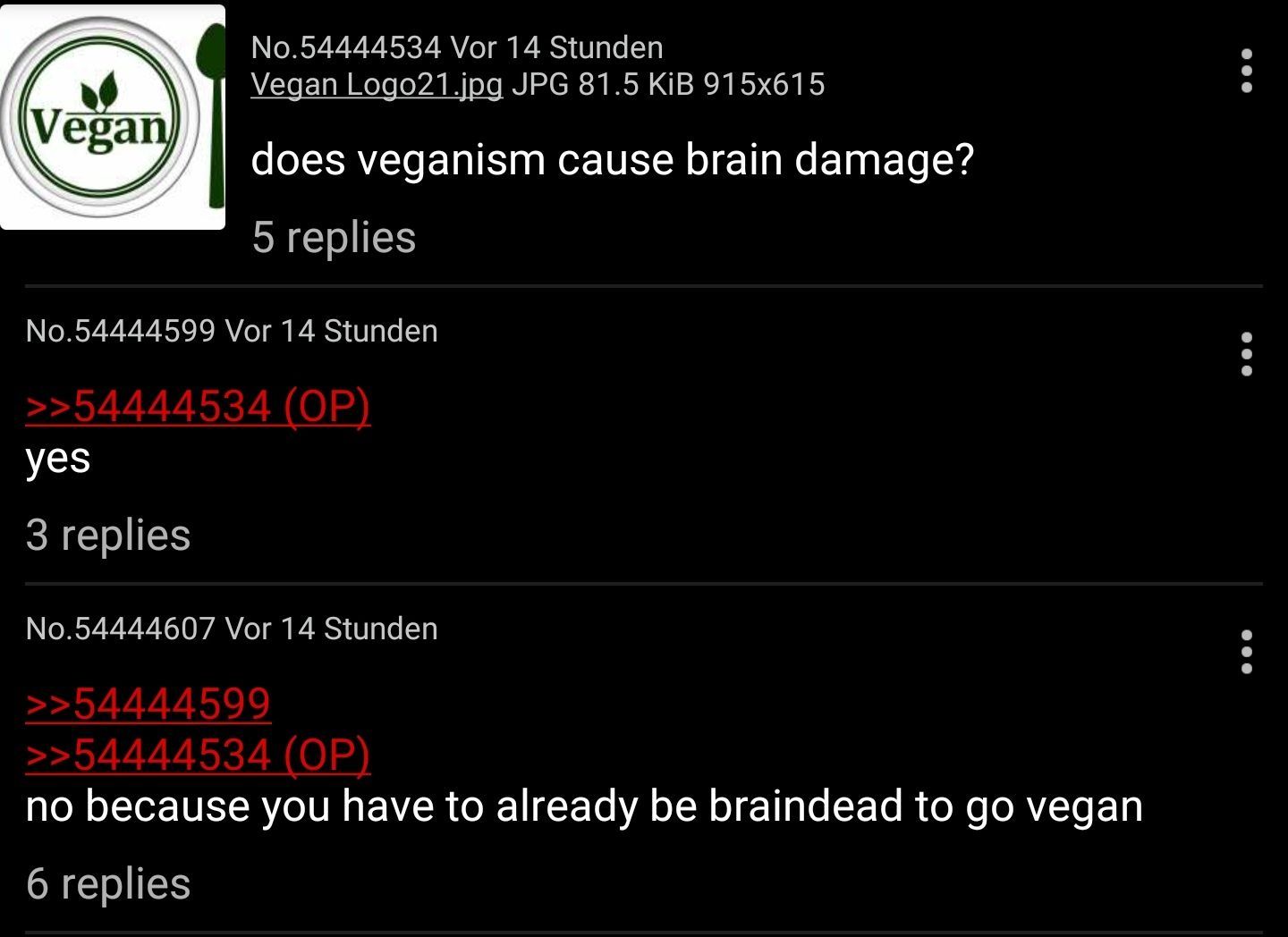Vegans bad