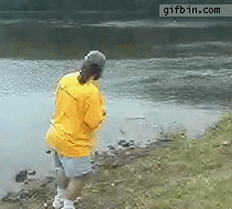 Just Chuck Norris Skipping Stones