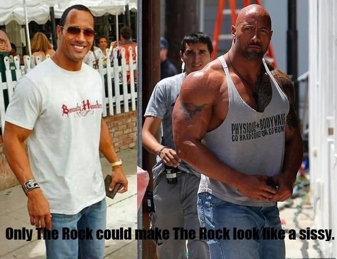Only The Rock can make The Rock look like a sissy.