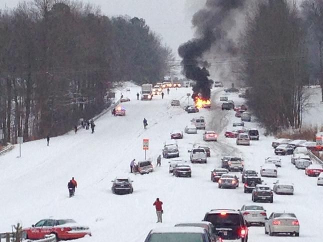 The first snow of the year is coming to Raleigh today. We usually handle it pretty well.