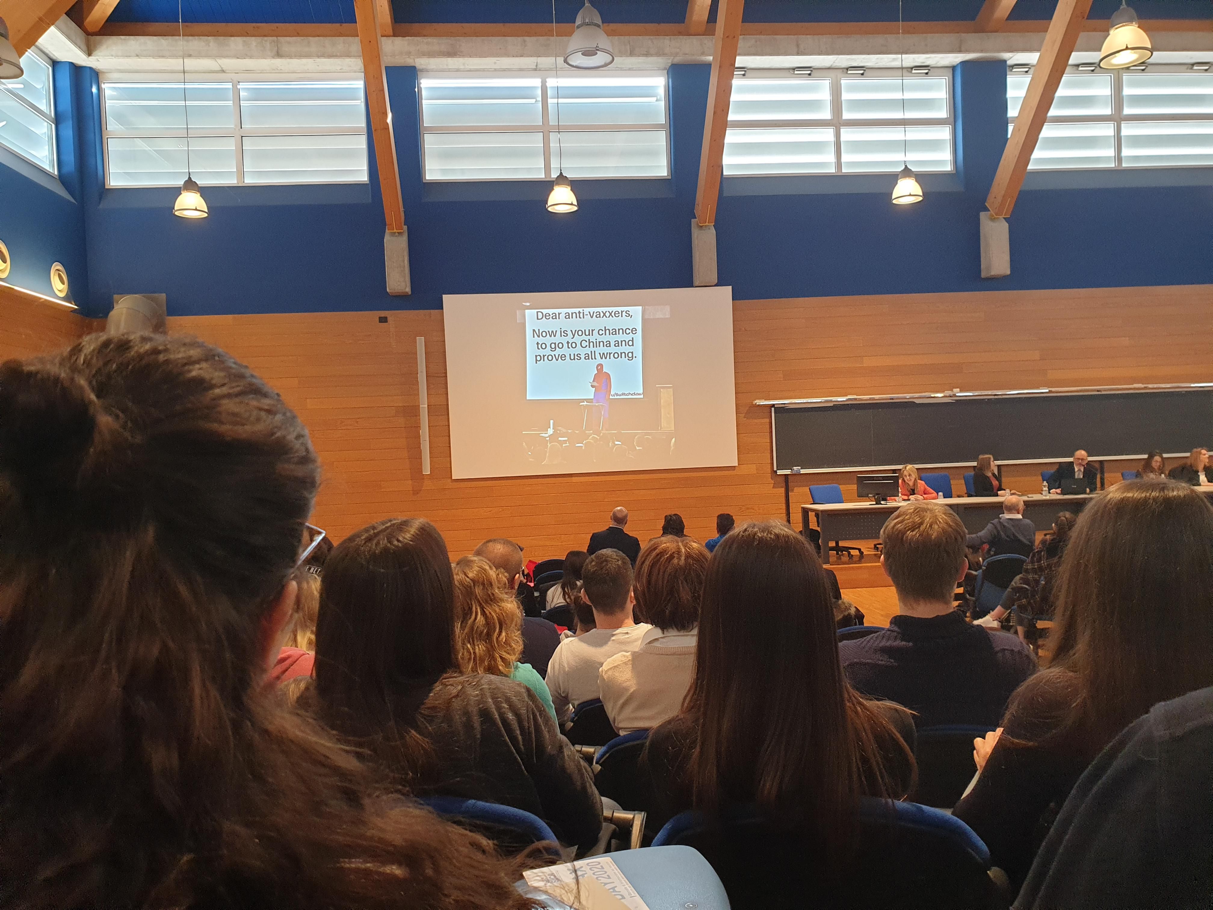 Today's conference in a local university on why antivaxxers are wrong
