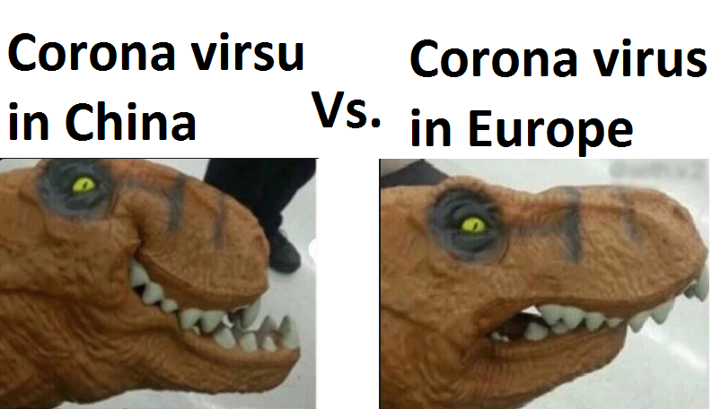 European view on corona virus.