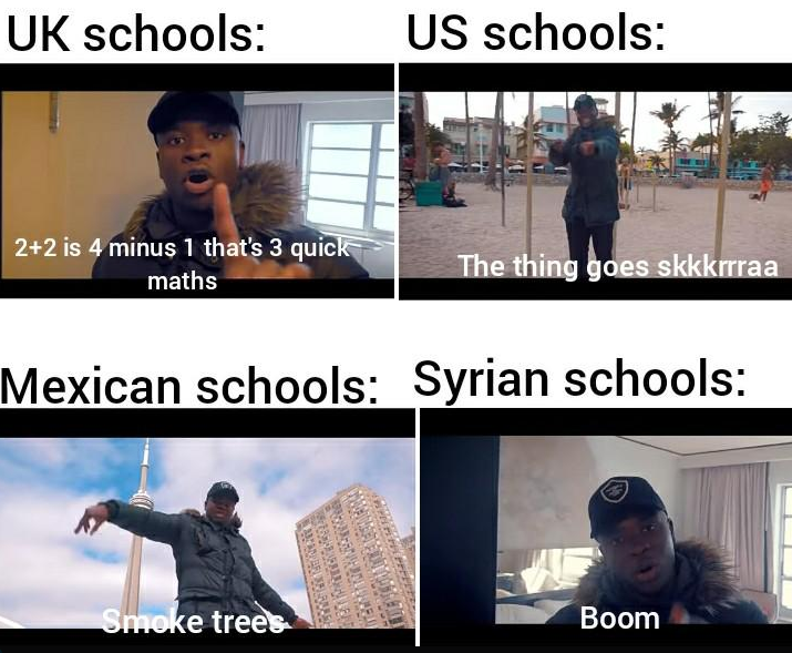 syrian kids are so lucky, they dont have to learn math