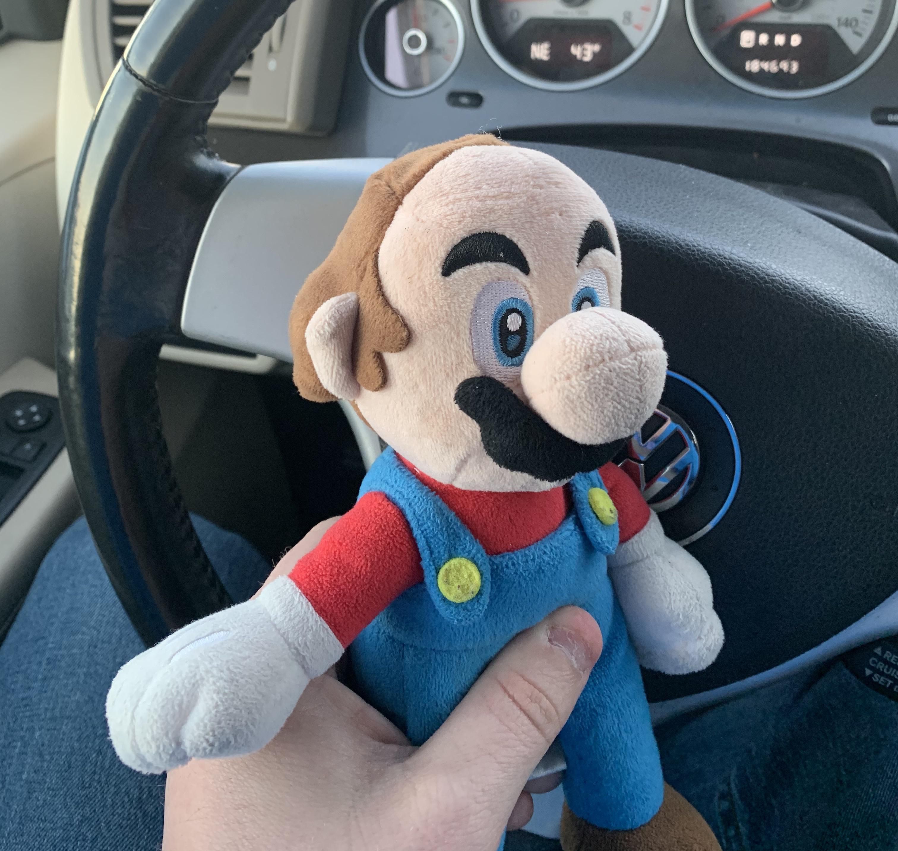 My son cut his Mario hat off. Didn’t realize it was Ron Jeremy hiding under there.