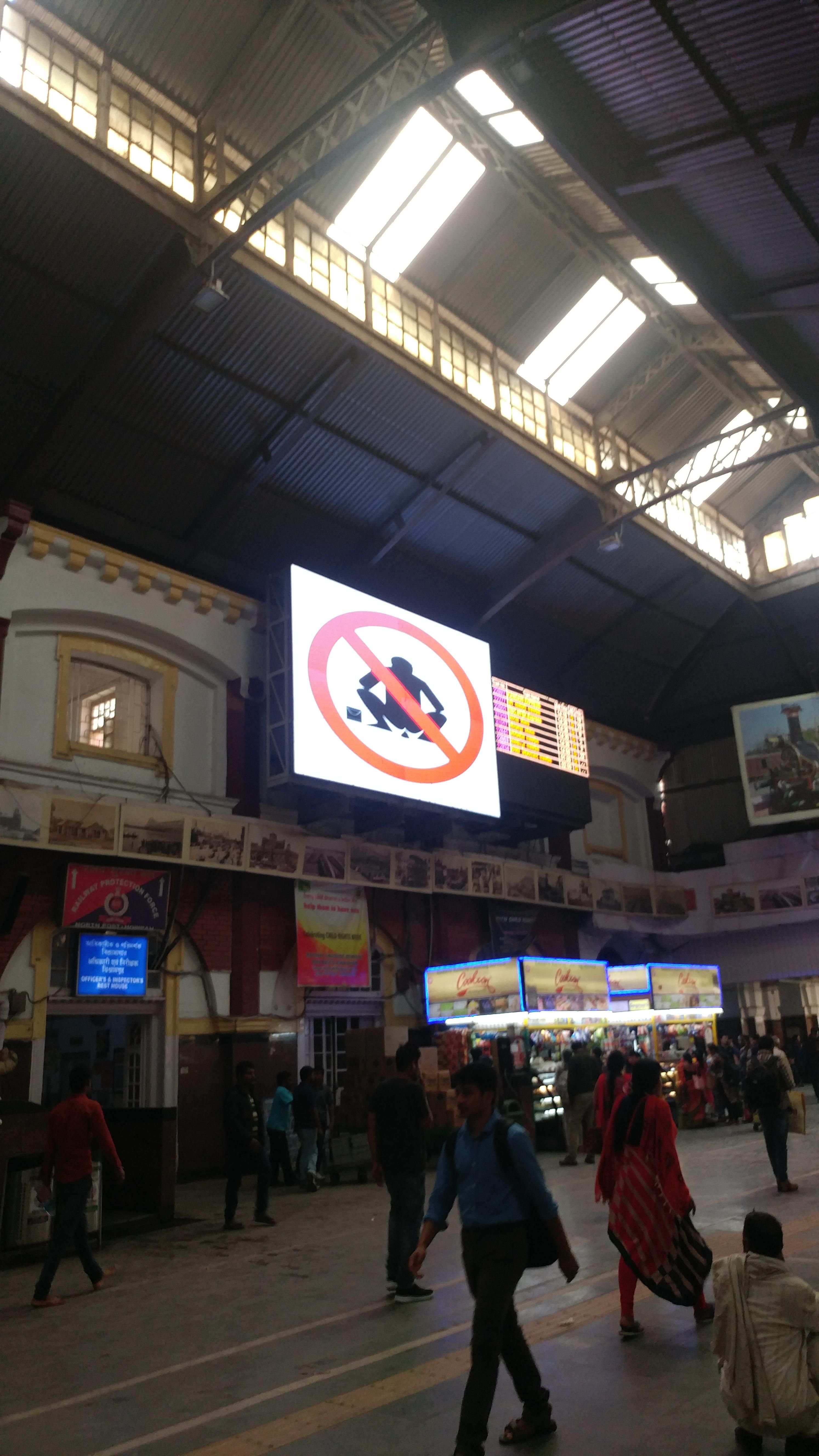 Here's a picture inside of the busiest railway station in India!