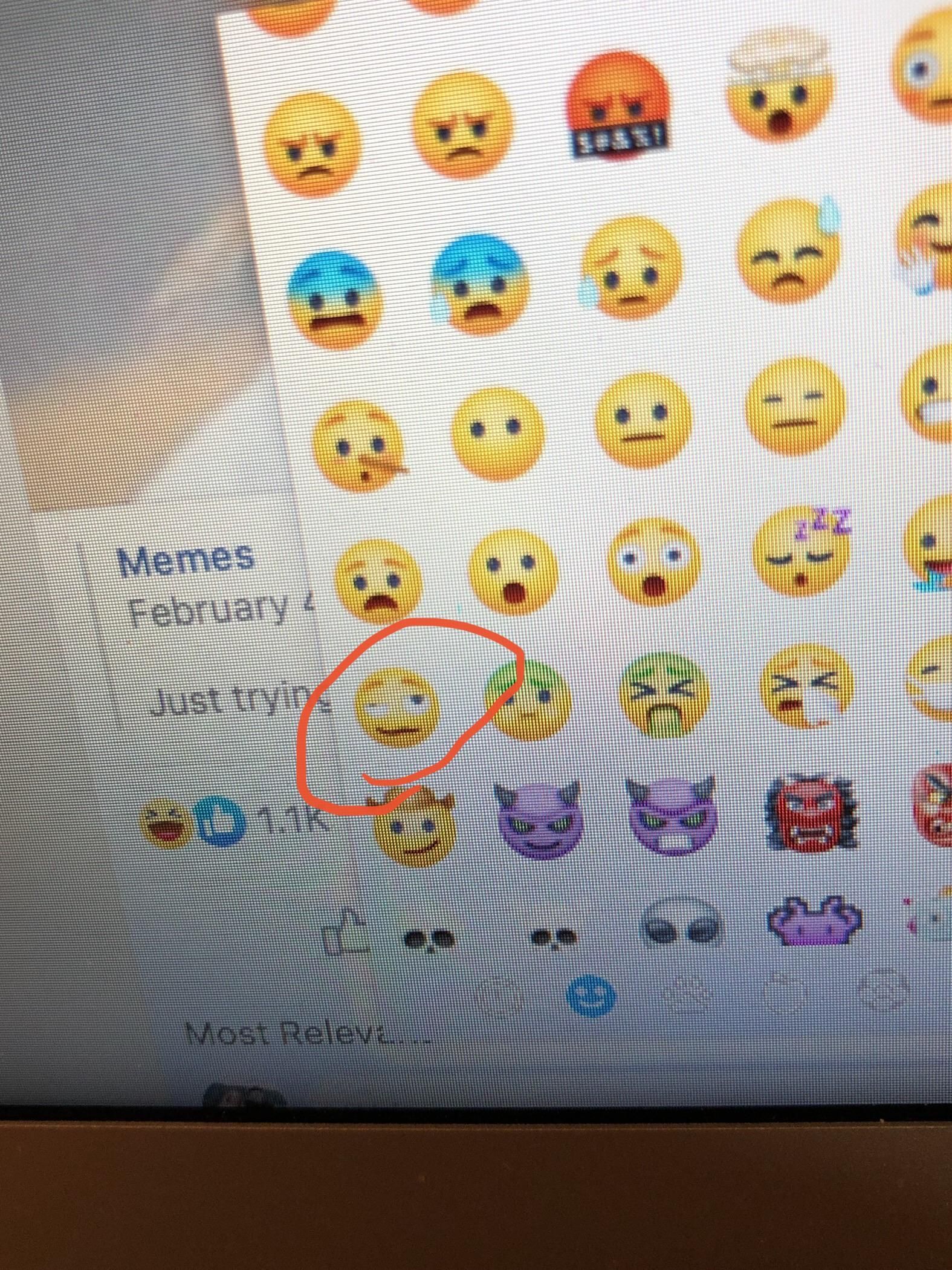 Anyone else notice Facebook has an “I just came” emoji?